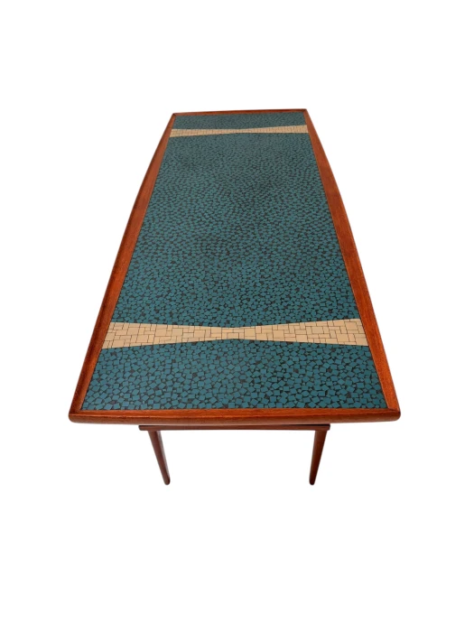 Mid-Century Modern Coffee Table with Mosaic Top by Berthold Muller, 1950s